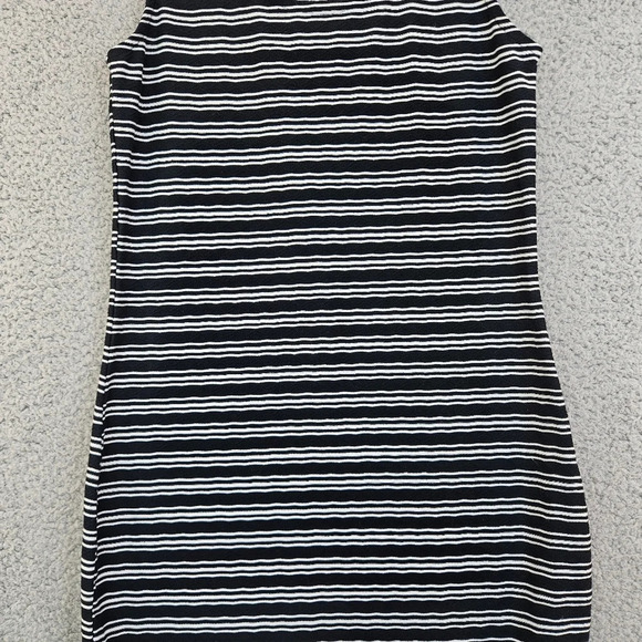 Superdry Black & White Striped Miami Stretch BodyCon Tank Dress sz 8. Summer - Picture 3 of 11